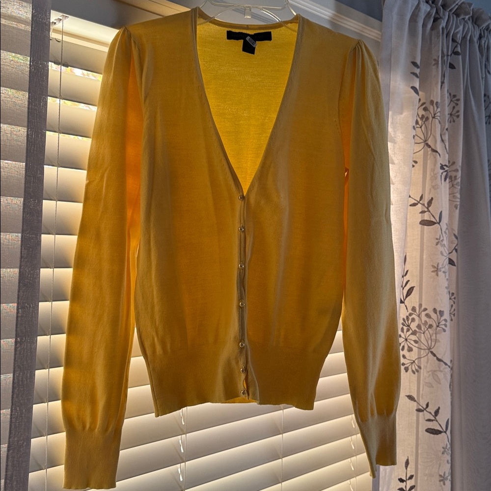 Express Yellow Button-Up Cardigan - size S